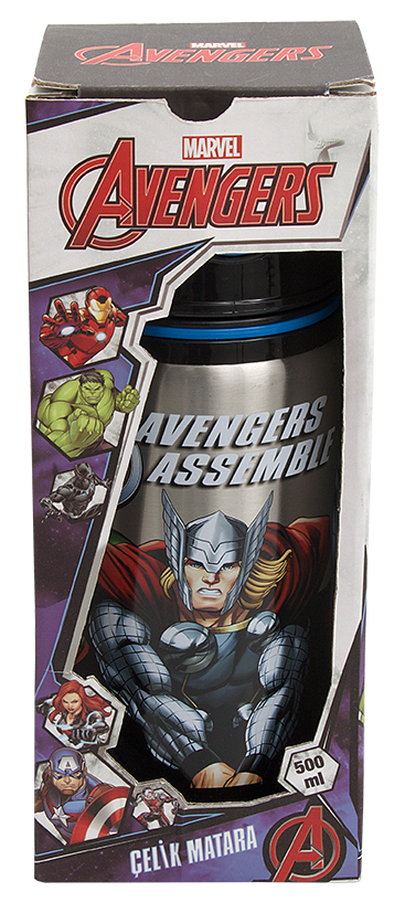 AVENGERS ÇELİK MATARA SALTO 500ML ASSAMBLE